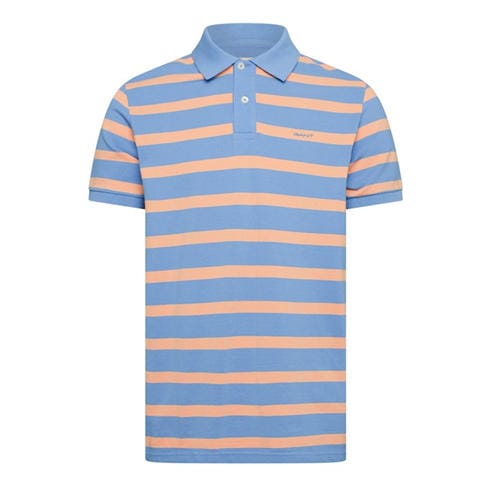 Gant - Men's Striped Short Sleeve Polo Shirt