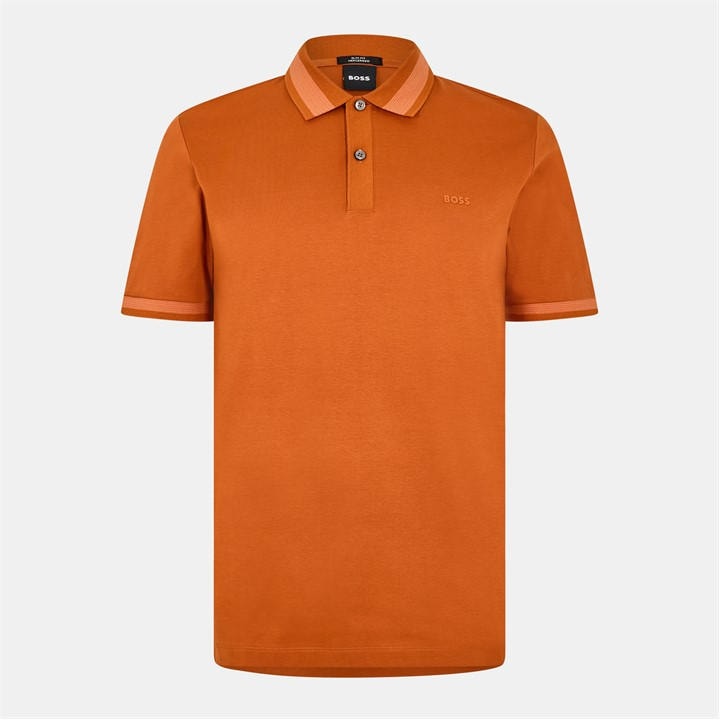 Boss Men's Orange Hbb Phillipson Cotton Short Sleeve Polo Shirt in Size M, Sports Direct