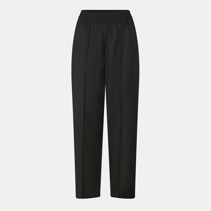Nobodys  Women's Black Nobody's Mid Rise Straight Leg Trousers in Size 8, Sports Direct