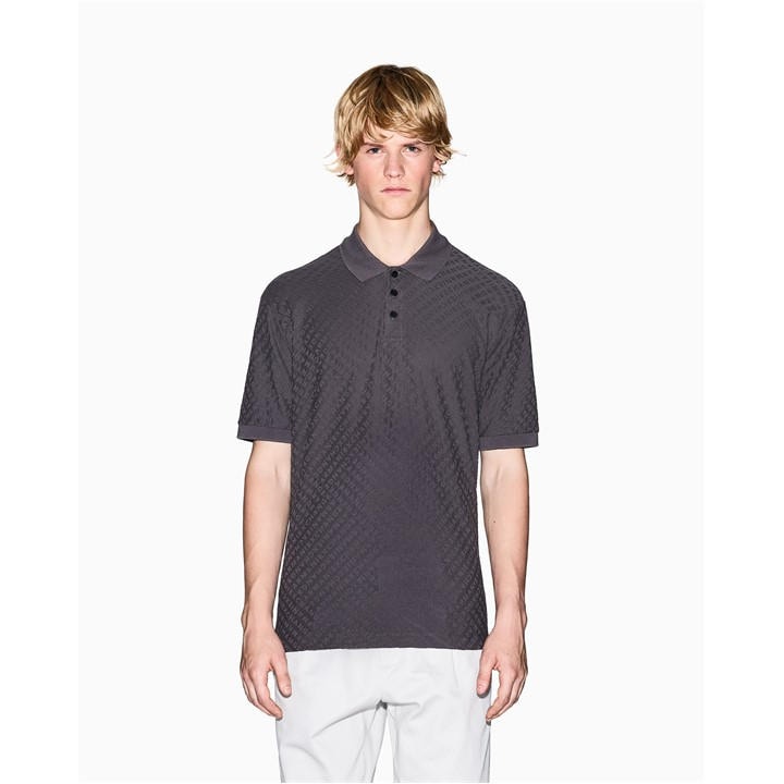 Armani Exchange Men's Grey Short-Sleeve Polo Shirt in Size XL, Sports Direct