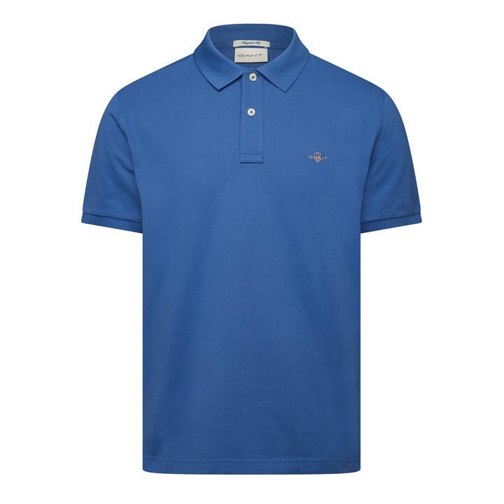 Gant Men's Blue Classic Short-Sleeve Polo Shirt in Size 2XL, Sports Direct