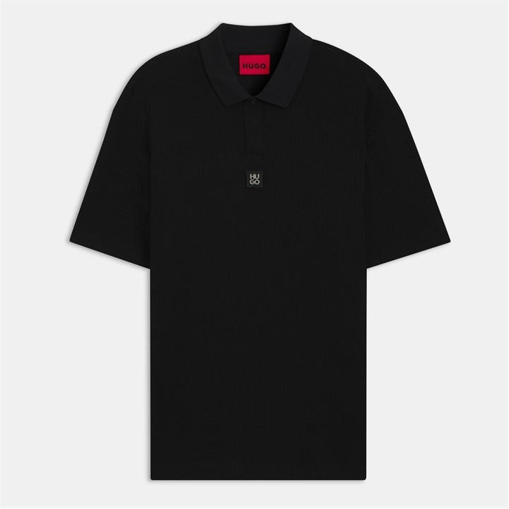 Hugo Men's Black Dallovo Red Short Sleeve Polo Shirt in Size M, Sports Direct