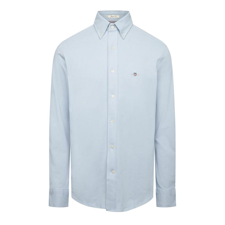 Gant Men's Blue Jersey Pique Short Sleeve Polo Shirt in Size M, Sports Direct