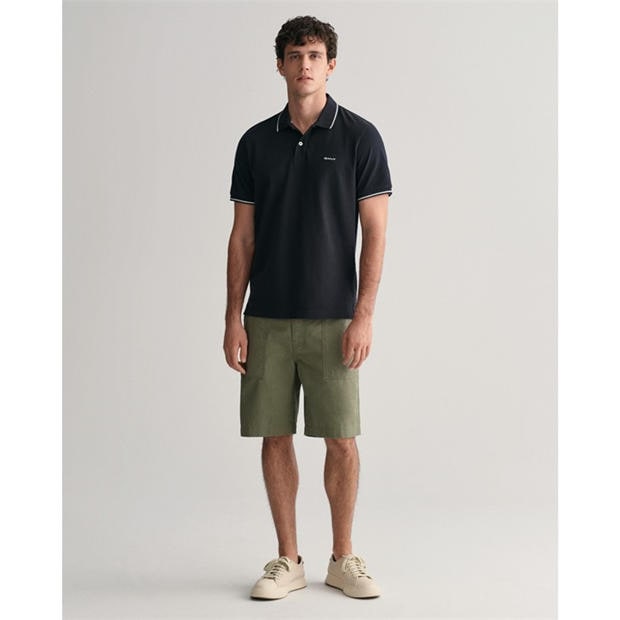 Black 005 - Gant - Tipped Pique Polo Shirt