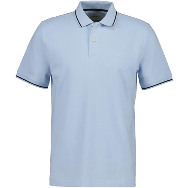 Fresh Blue 457 - Gant - Tipped Pique Polo Shirt