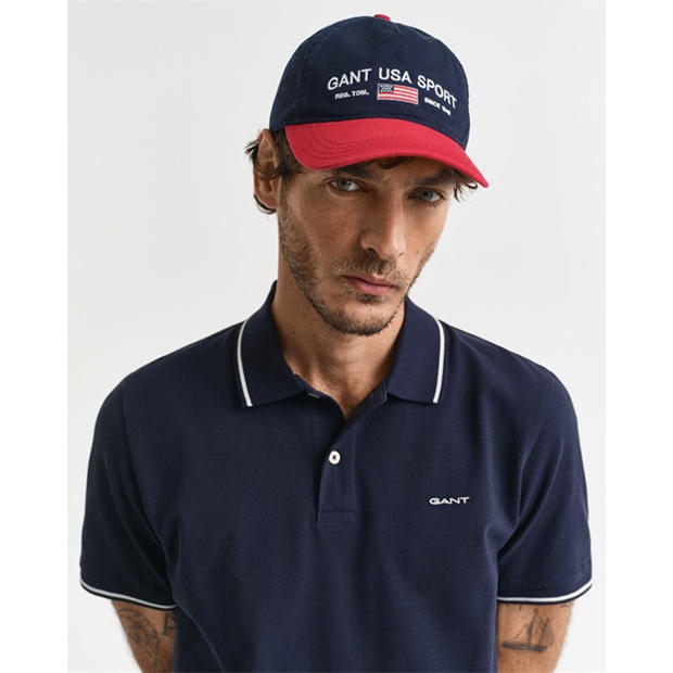 Evenng Blue 433 - Gant - Tipped Pique Polo Shirt