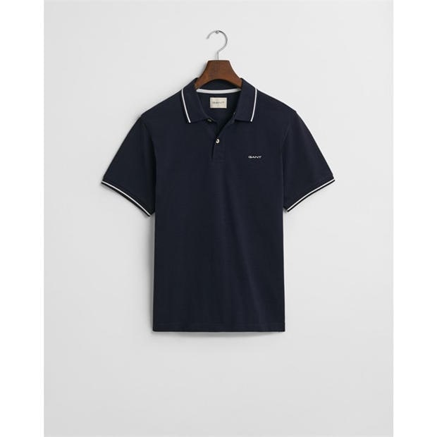 Evenng Blue 433 - Gant - Tipped Pique Polo Shirt
