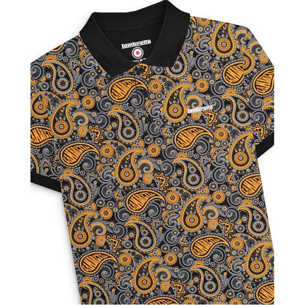 Black - Lambretta - Pasly Polo Shirt Mens