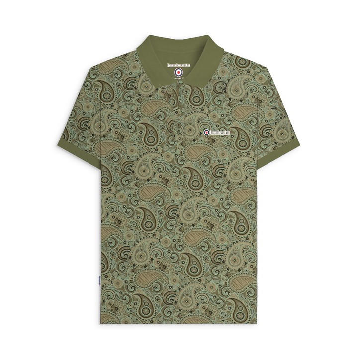 Lambretta Men's Green Pasly Polo Shirt in Size M, Sports Direct