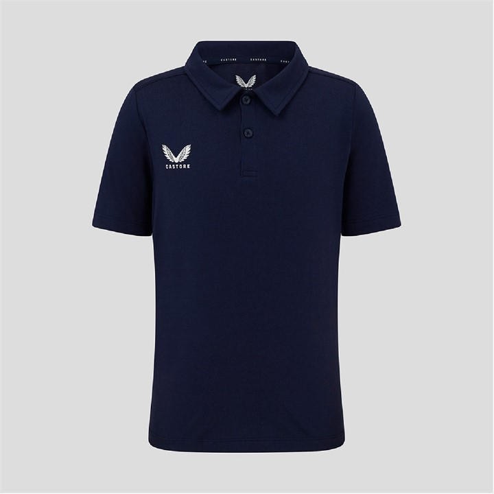 Castore  Kids Blue ' Short Sleeve Polo Shirt in Size 9 - 10 Years, Sports Direct