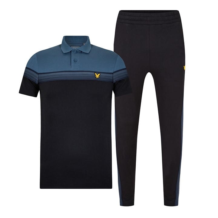 Lyle And Scott Men' Blue Short-Sleeve Polo Shirt in Size S, Sports Direct