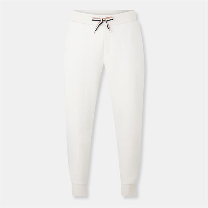 Boss Men's White Signature-Stripe Tracksuit Bottoms in Size XL, Sports Direct