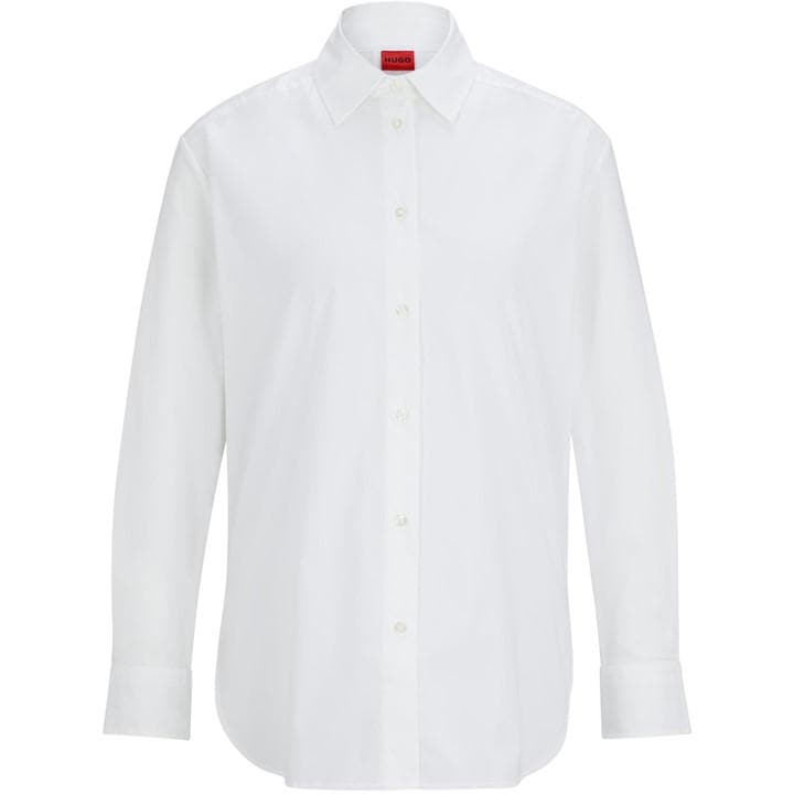 Hugo Women's White The Boyfriend Shirt 10239170 0 Size 14