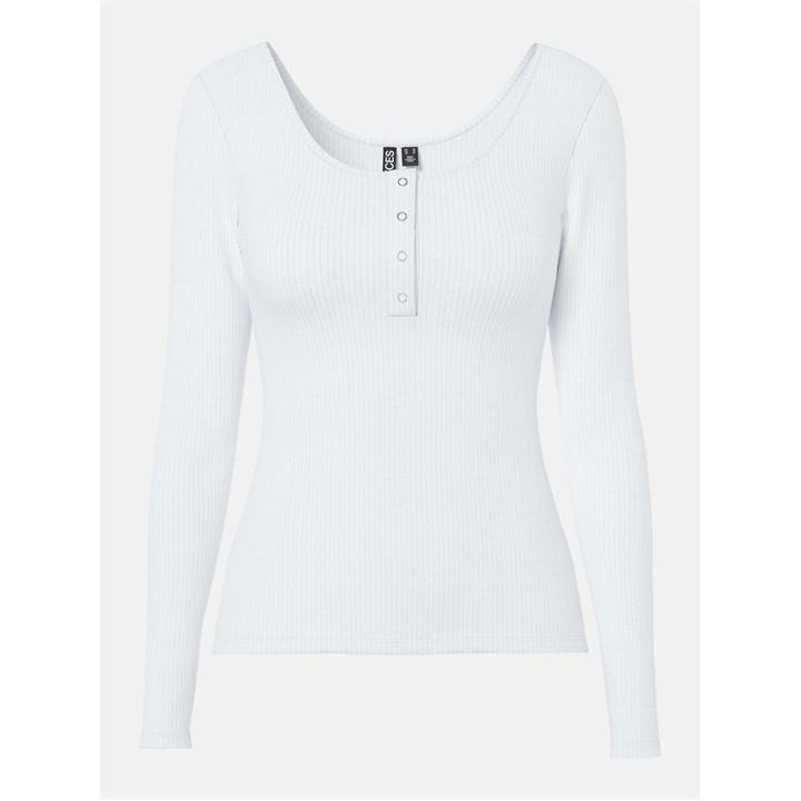 Pieces Women's White Kitte Ls Top Ld63 in Size 12, Sports Direct