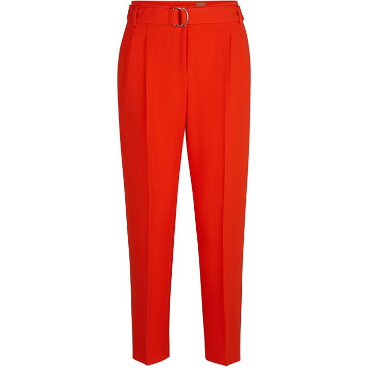 Boss Women's Orange Tapiah Straight Trousers in Size 8, Sports Direct