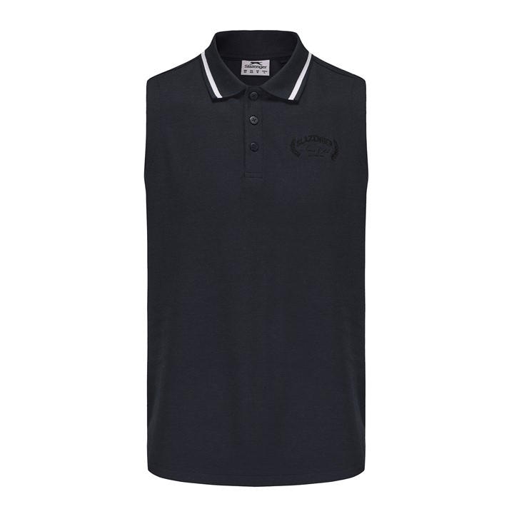 Slazenger Women's Blue Sleeveless Pln Polo in Size 8, Sports Direct