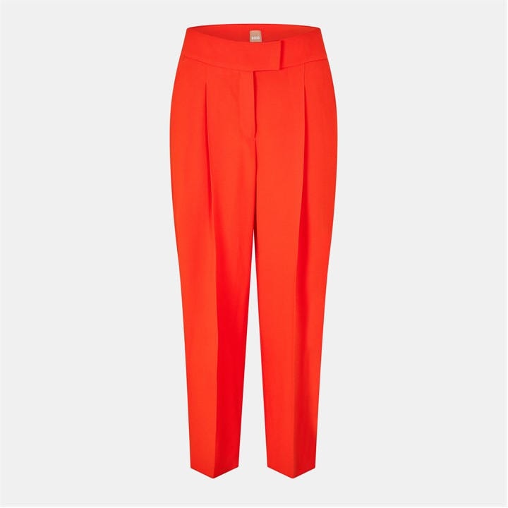Boss Women's Orange Tiroko Straight Trousers in Size 4, Sports Direct