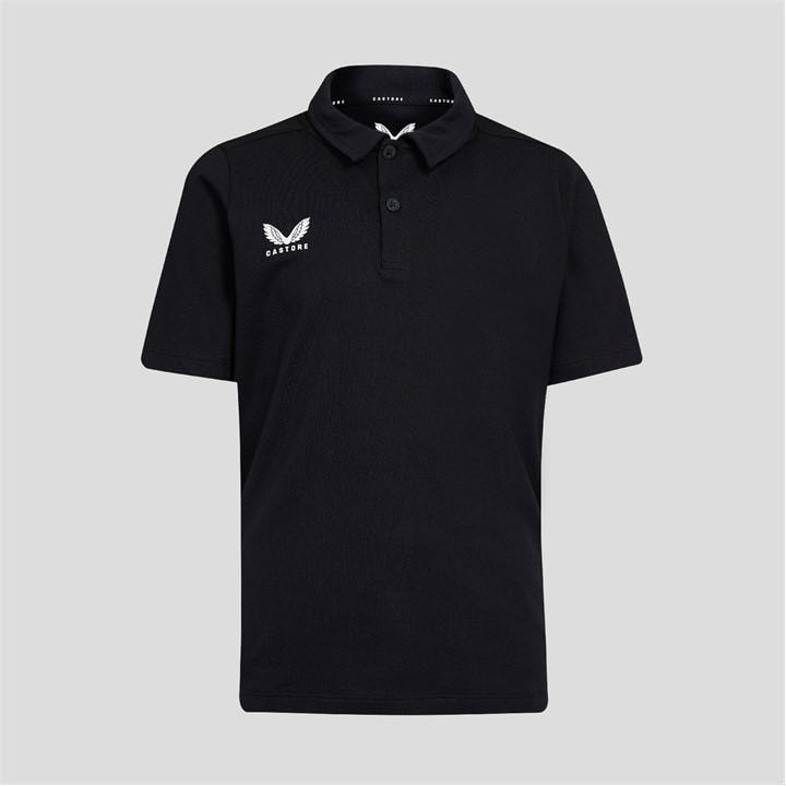Castore  Kids Black ' Short Sleeve Polo Shirt in Size 9 - 10 Years, Sports Direct