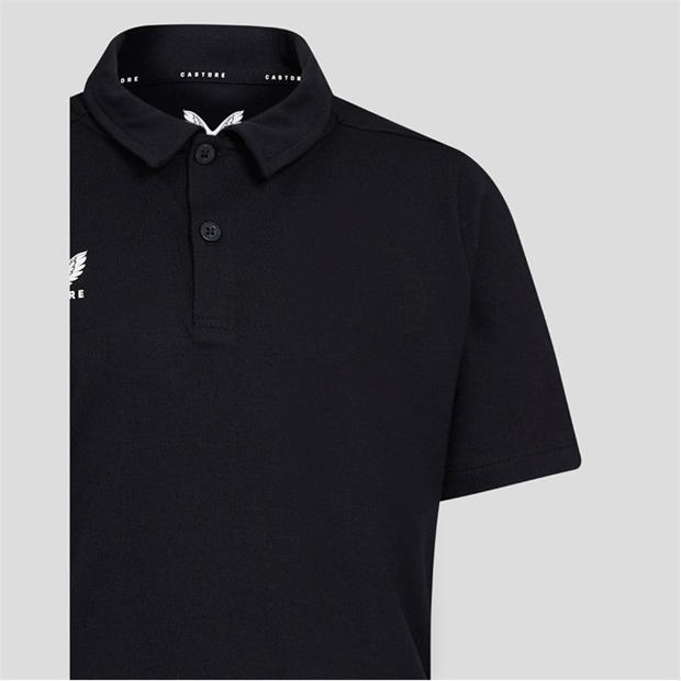 Caviar Black - Castore - Unisex Kids' Short Sleeve Polo Shirt