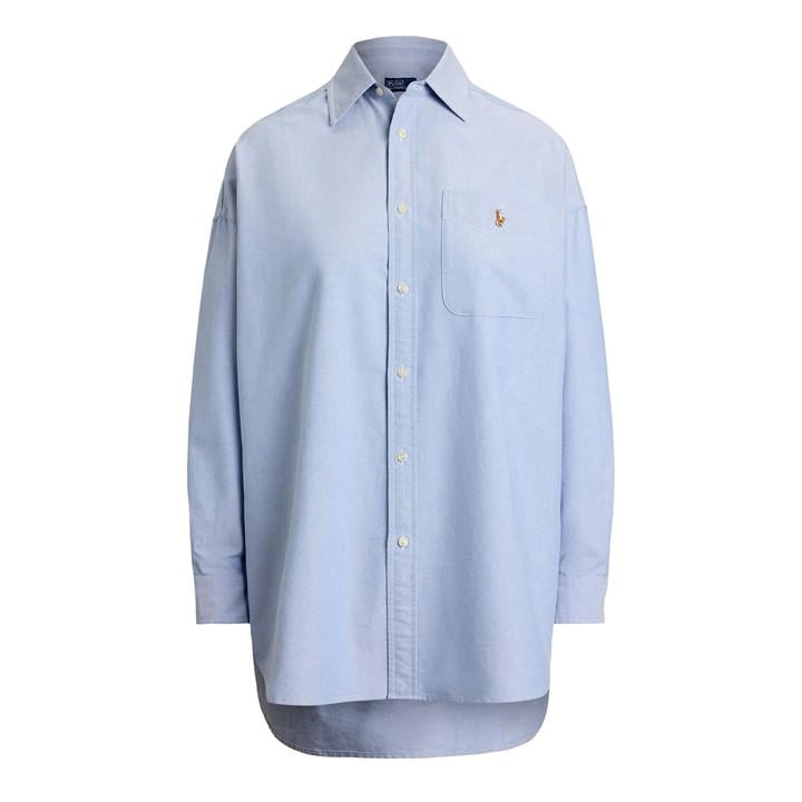 Polo Ralph Lauren Women's Blue Long Sleeve Blouse in Size 14, Sports Direct