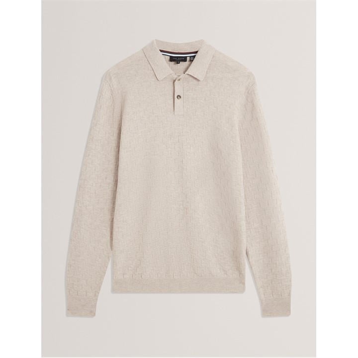 Ted Baker Men's Neutral Short-Sleeve Polo Shirt in Size L, Sports Direct