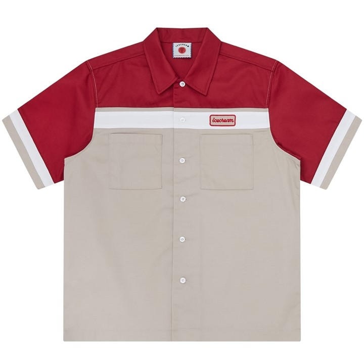 Icecream Men' Beige Short Sleeve Polo Shirt in Size S, Sports Direct