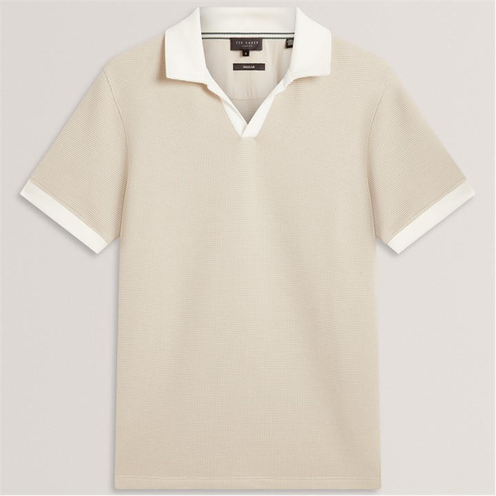 Ted Baker Men's Beige Short Sleeve Polo Shirt in Size 2XL, Sports Direct