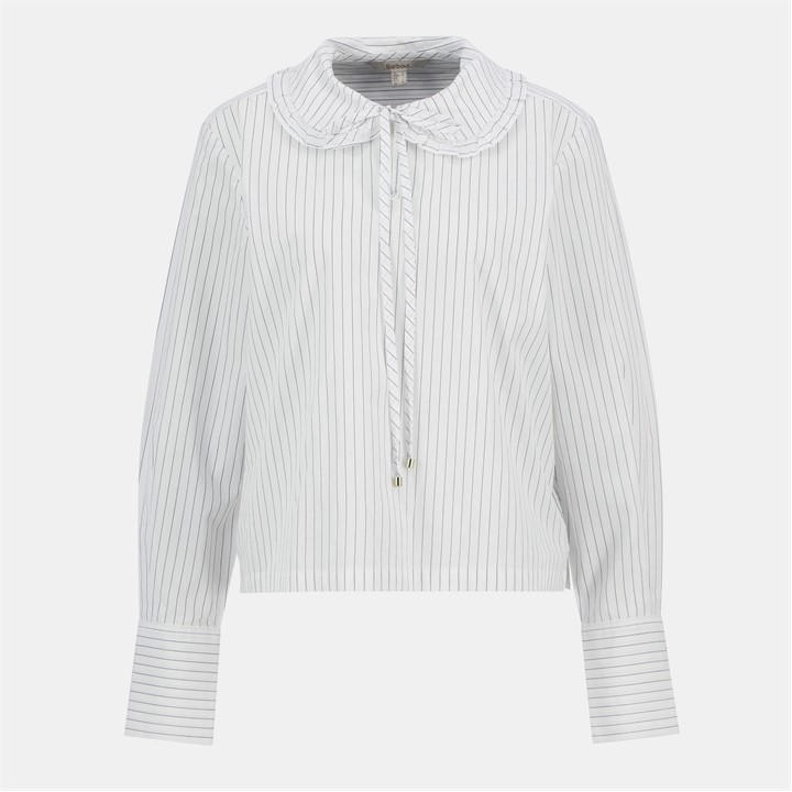 Barbour Women's White Avery Shirt in Size 12, Sports Direct