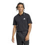 Black/White - adidas - Essentials Small Logo Piqué Polo Shirt Mens