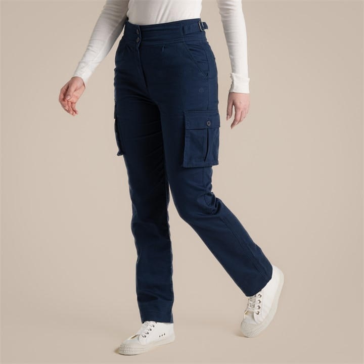 Craghoppers Women's Blue Araby Straight Leg Trousers in Size 18, Sports Direct