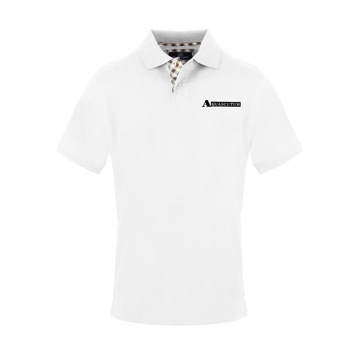 Aquascutum Men's White Polo Short Sleeve Polo Shirt in Size M, Sports Direct