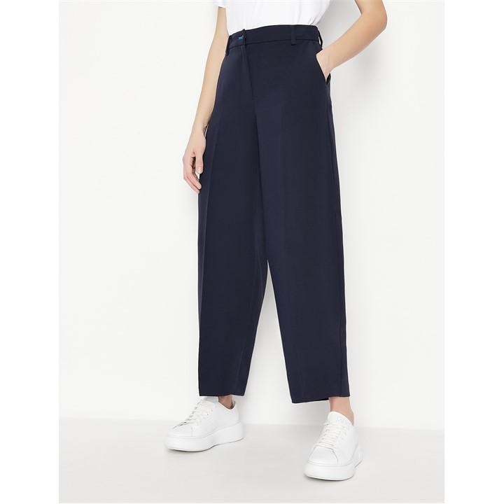 Armani Exchange Women's Blue Straight Leg Trouser in Size 6, Sports Direct