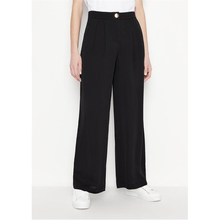 Armani Exchange Women's Black Straight Leg Trouser in Size 4, Sports Direct