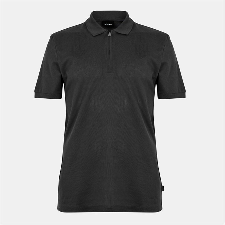 Boss Men' Black Paras Short Sleeve Modern Polo Shirt in Size S, Sports Direct