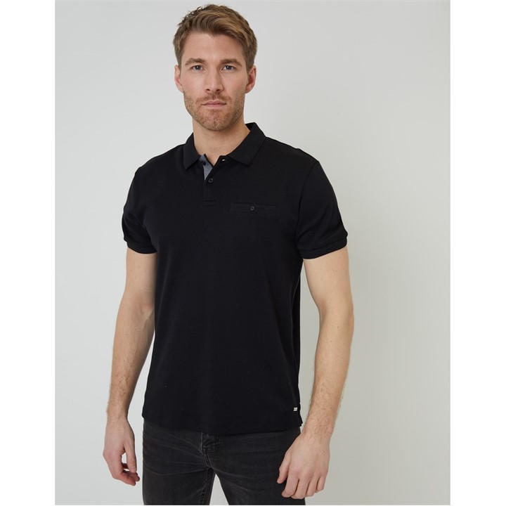 Threadbare Men's Black Tb Otto Short-Sleeve Polo Shirt in Size M, Sports Direct