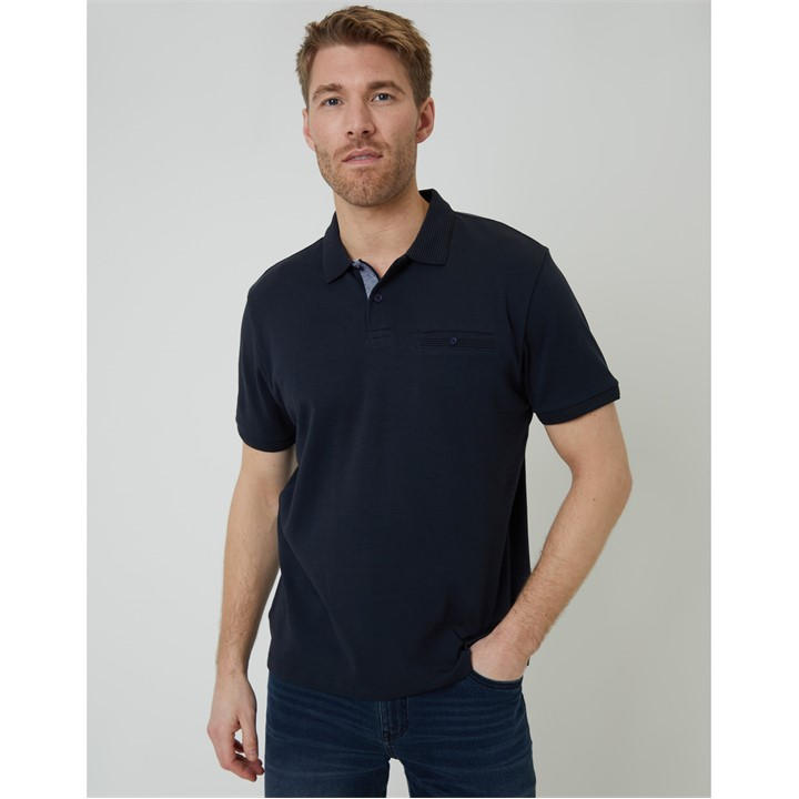 Threadbare Men's Blue Tb Otto Short-Sleeve Polo Shirt in Size M, Sports Direct