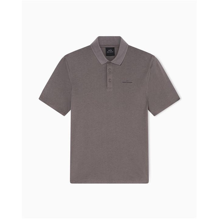 Armani Exchange Men's Grey Short-Sleeve Polo Shirt in Size M, Sports Direct