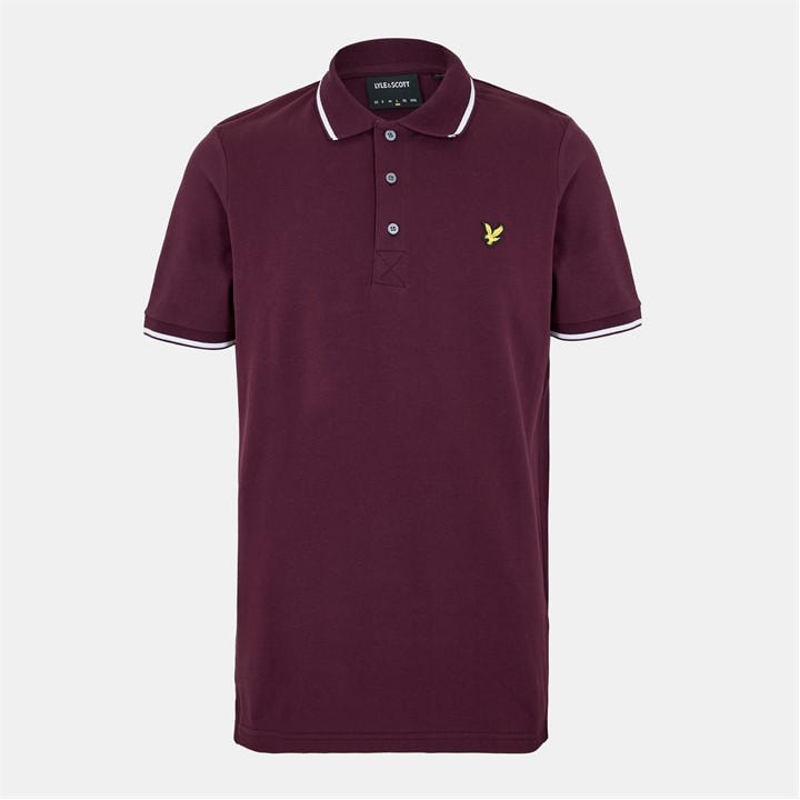 Lyle And Scott Men' Red Tipped Short Sleeve Polo Shirt in Size S, Sports Direct