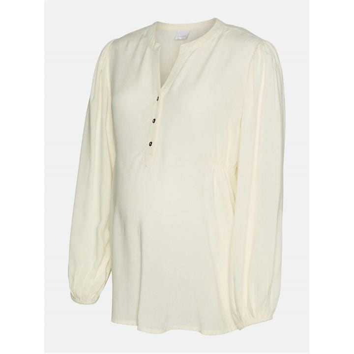 Mamalicious Women's Cream Maternity Long Sleeve Blouse in Size 14, Sports Direct