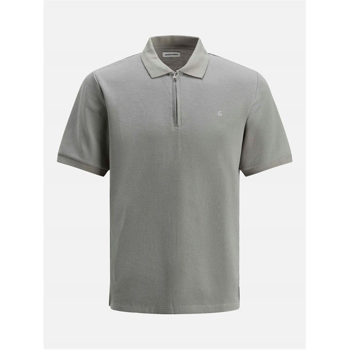 Jack And Jones Men's Grey Austin Zip Polo in Size 2XL, Sports Direct