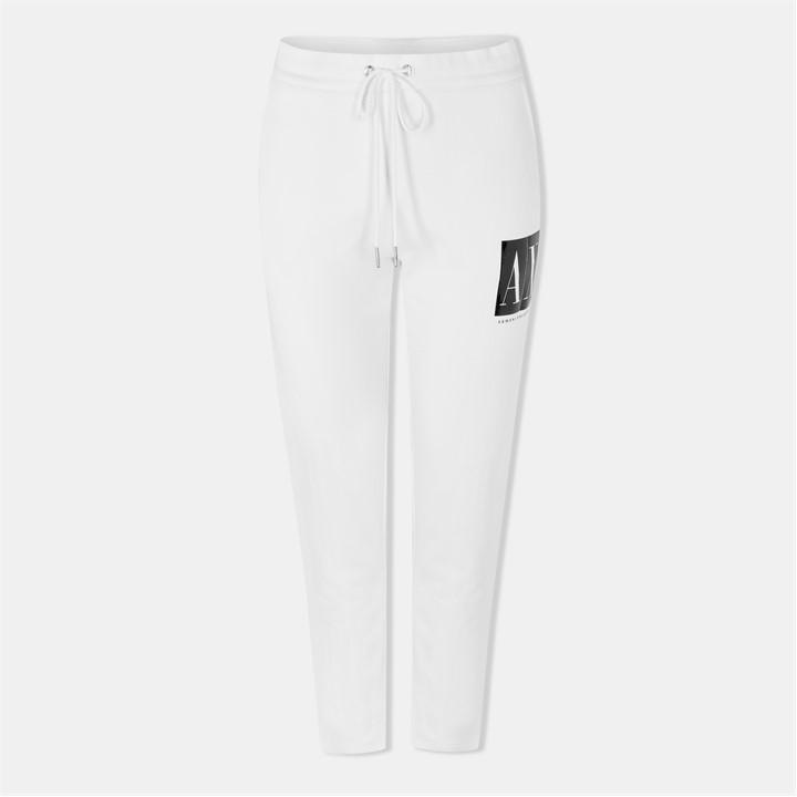 Armani Exchange Women's White Straight Trousers in Size 14, Sports Direct