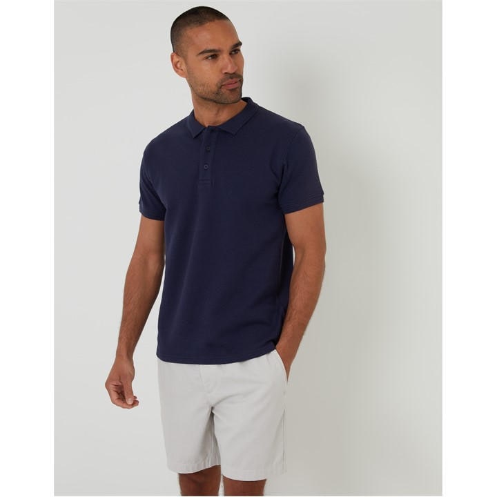 Threadbare Men's Blue Rocco Short-Sleeve Polo Shirt in Size M, Sports Direct