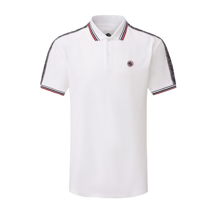 Pretty Green Men's White Tape Polo in Size 2XL, Sports Direct