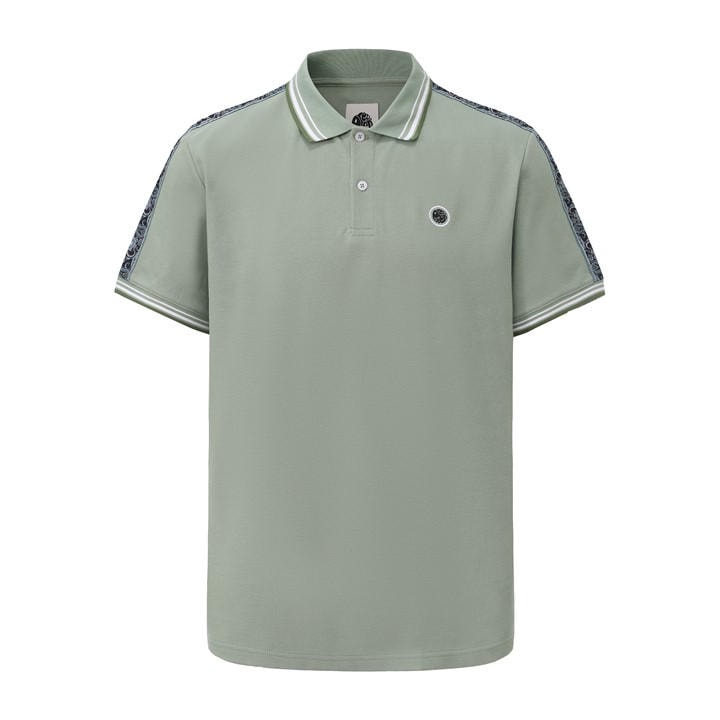 Pretty Green Men's Green Pretty Tape Polo in Size 2XL, Sports Direct