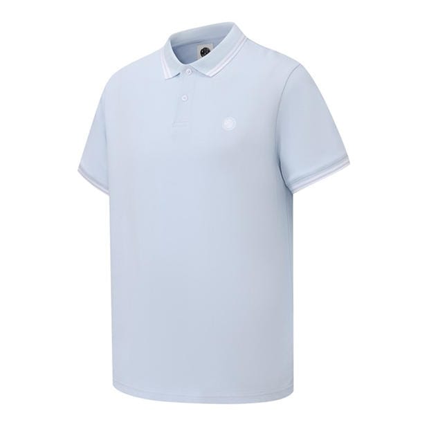 Light Blue - Pretty Green - Tipped Polo Mens