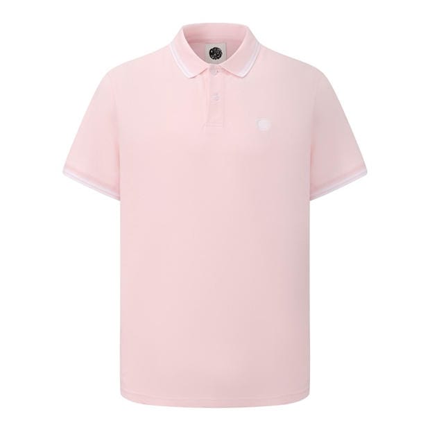 Light Pink - Pretty Green - Tipped Polo Mens