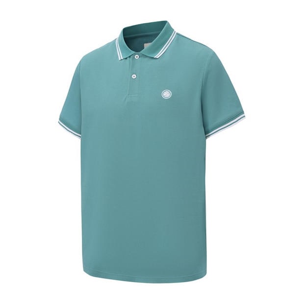 Teal - Pretty Green - Tipped Polo Mens