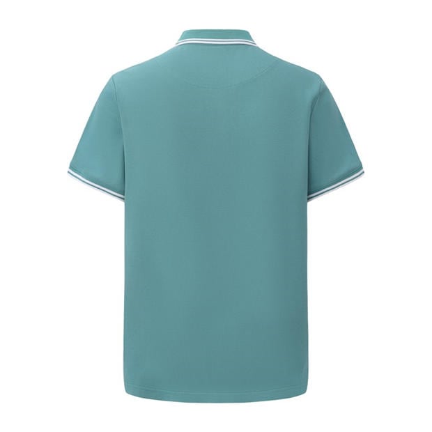 Teal - Pretty Green - Tipped Polo Mens