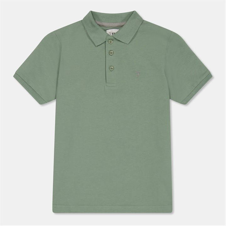 Farah  Kids Green ' Bugsworth Short Sleeve Polo Shirt in Size 5 - 6 Years, Sports Direct