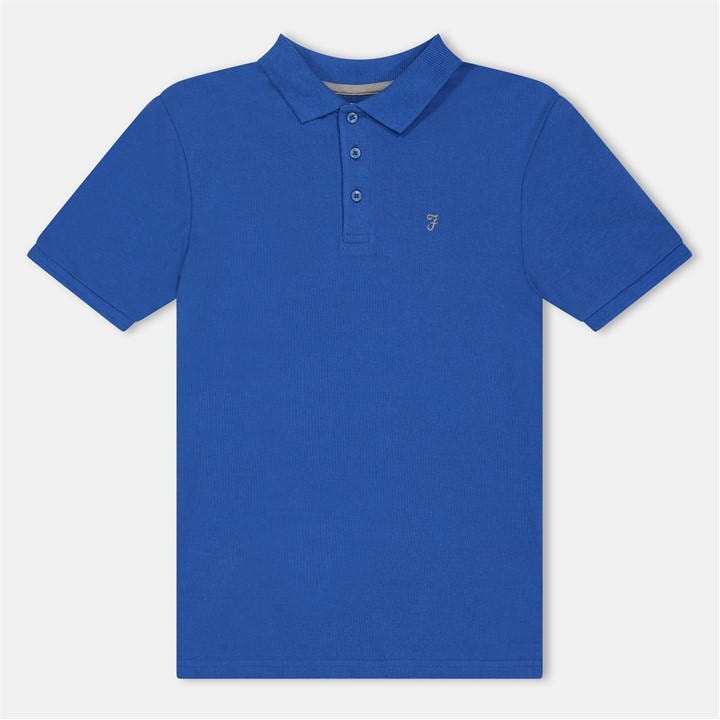 Farah  Kids Blue ' Bugsworth Short Sleeve Polo Shirt in Size 13 - 14 Years, Sports Direct
